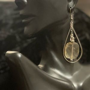“Hoop Dreams” Silver-tone Dangle Earrings